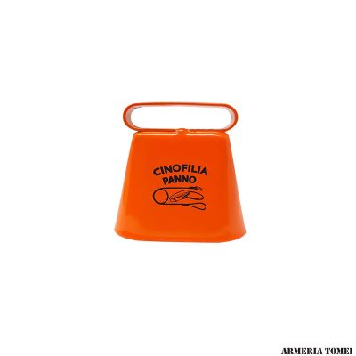 CAMPANELLO FRANCESE IN ACCIAIO VERNICIATO Arancio H 4,5cm