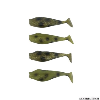 FOX - CHUBBY SHAD SPARE BODIES 4" / 100mm Black/Chartreuse (4pz)