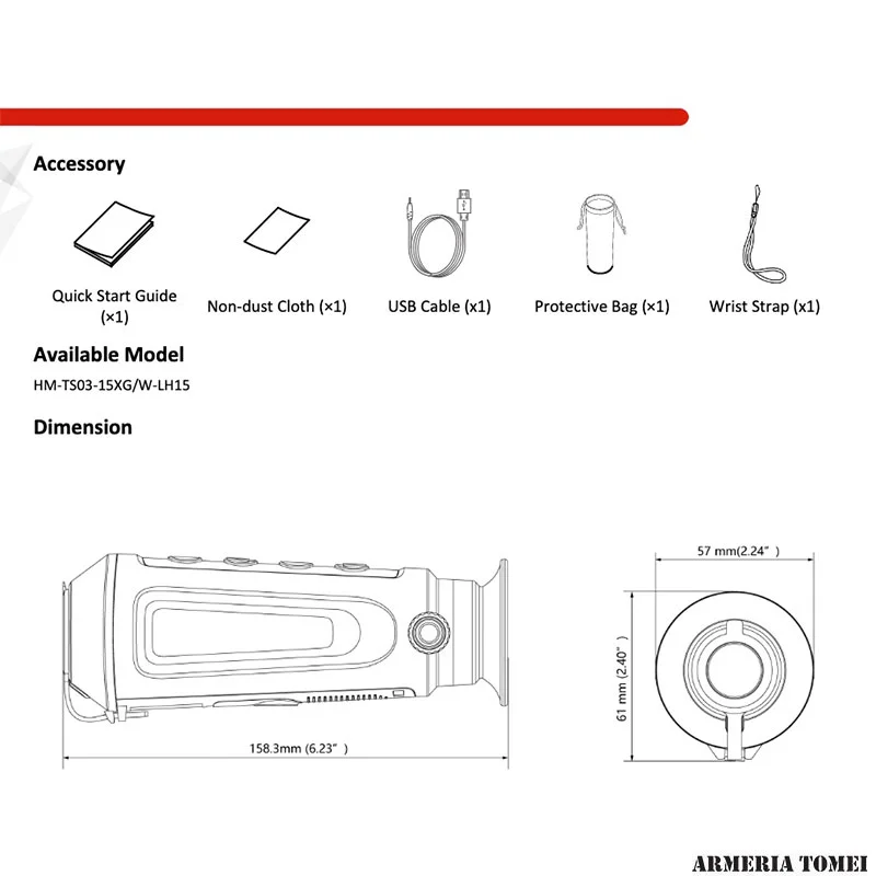 MONOCOLO TERMICO - HIKMICRO - LYNX Pro HD LH15 Dig.Zoom 1.47/11.76x TELEMETRO 8G Wifi 1280×960 Lens 15mm (A) -HM-LH15 - immagine 5