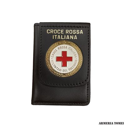 VEGA HOLSTER - PORTAFOGLIO IN PELLE CROCE ROSSA ITALIANA - VOLONTARI DEL SOCCORSO (mod.1)