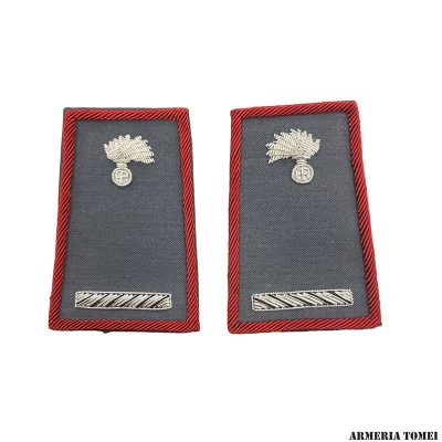CARABINIERI - COPPIA TUBOLARI MARESCIALLO RICAMATI IN CANOTTIGLIA (celesti)