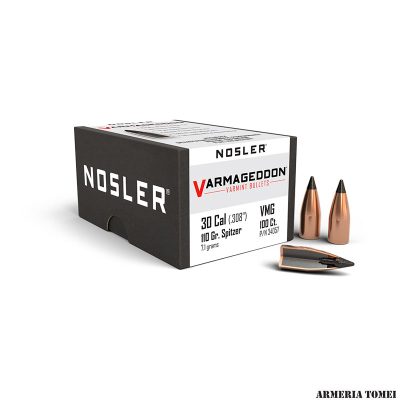 PALLE - NOSLER - VARMAGEDDON 30 caliber (.308") 110gr FB Tipped 7.1grams (100pz) -34057