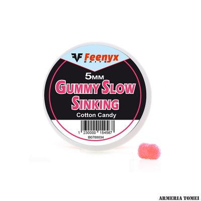FEENYX BAITS - GUMMY SLOW SINKING Cotton Candy 5MM