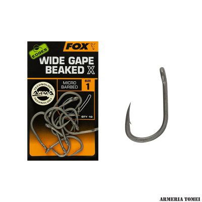 FOX - EDGES™ WIDE GAPE BEAKED X MICRO BARBED SIZE 2 (10PZ)