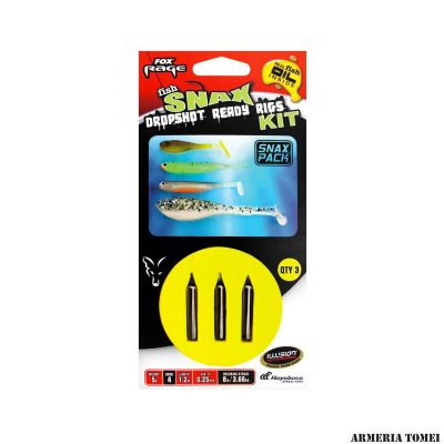FOX RAGE - FISH SNAX DROPSHOT READY RIGS KIT 7g - Hook 2 - 1.2m - 0.28mm - 10lb/4.54kg