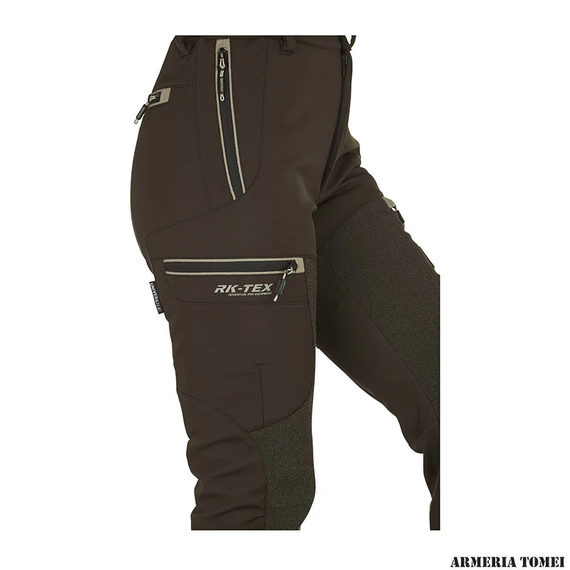 UNIVERS - DONNA - PANTALONE DA CACCIA SOFTSHELL U-TEX verde/beige - immagine 5
