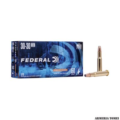 FEDERAL - POWER-SHOK Rifle 30-30 WIN 150 Grain JACKED SOFT POINT FN (20PZ) -3030A