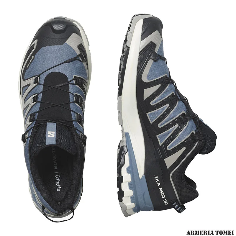 SALOMON - UOMO - XA PRO 3D V9 GTX Flint Stone / Black / Ghost Gray - immagine 6