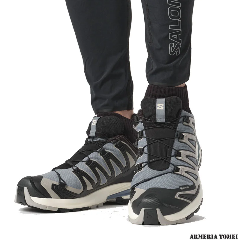 SALOMON - UOMO - XA PRO 3D V9 GTX Flint Stone / Black / Ghost Gray - immagine 7