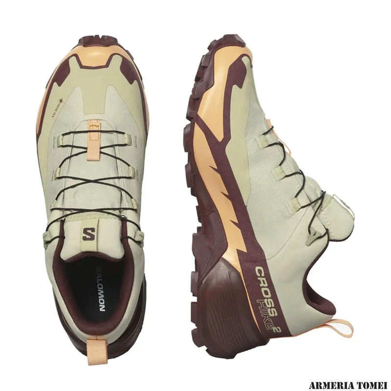 SALOMON - DONNA - CROSS HIKE 2 GTX Alfalfa / Cantaloupe / Bitter Chocolate - immagine 2