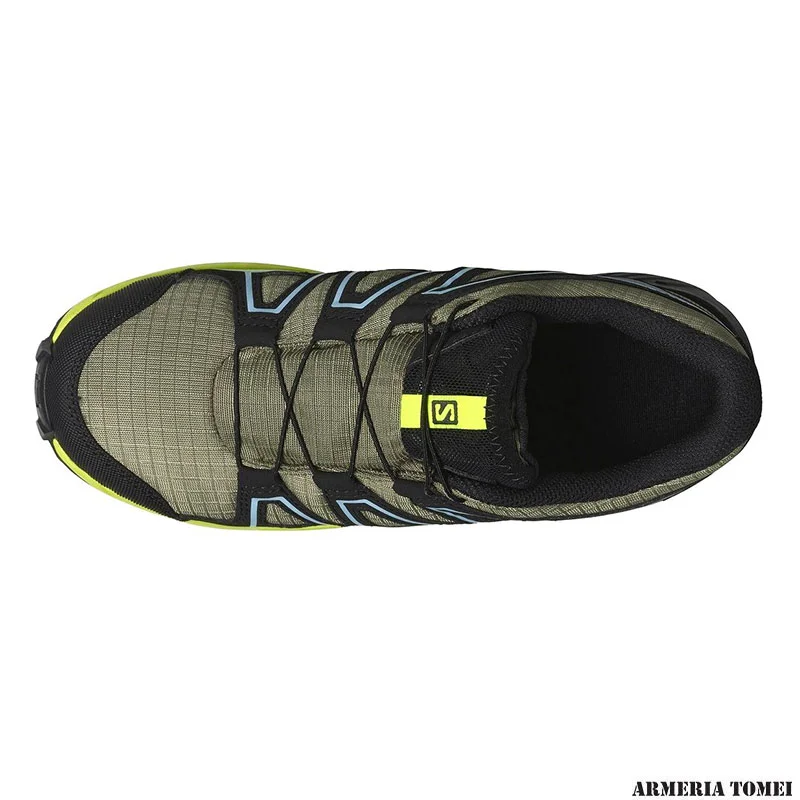 SALOMON - BIMBO/A - SPEEDCROSS CSWP J Deep Lichen Green / Black / Safety Yellow - immagine 4