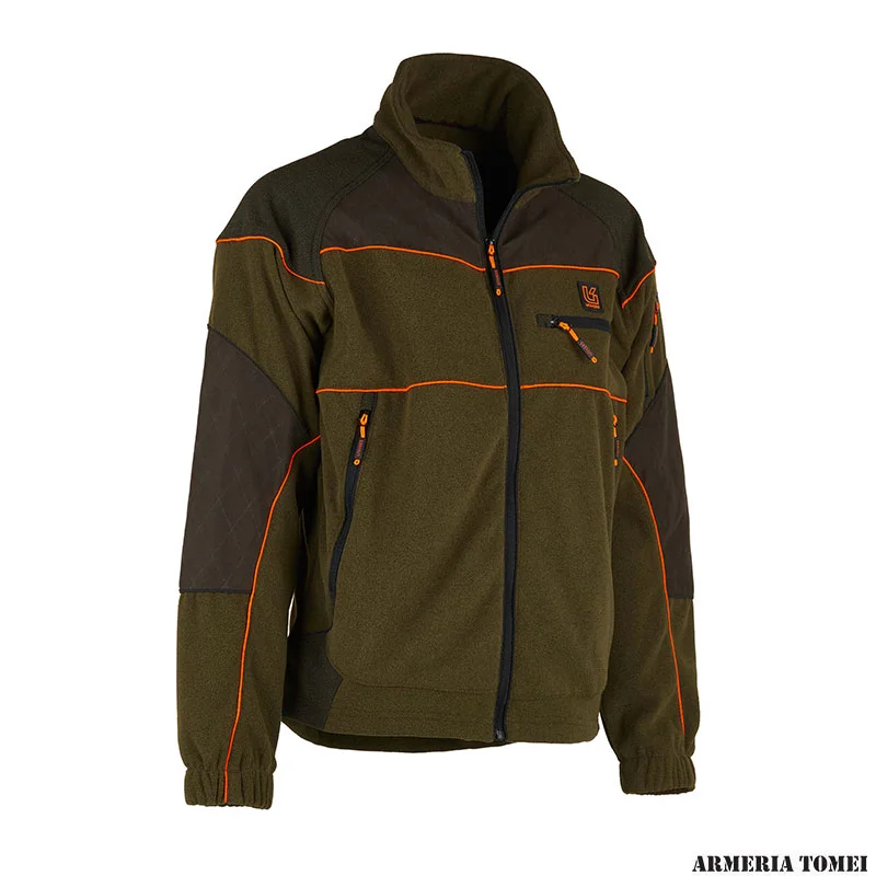 UNIVERS - GIACCA CACCIA PIEVE PILE VERDE/ARANCIO - immagine 4