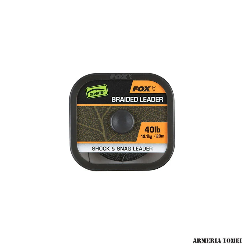 FOX - EDGES™ BRAIDED LEADER SHOCK & SNAG LEADER NATURALS 40lb 18.1kg/20m - immagine 2