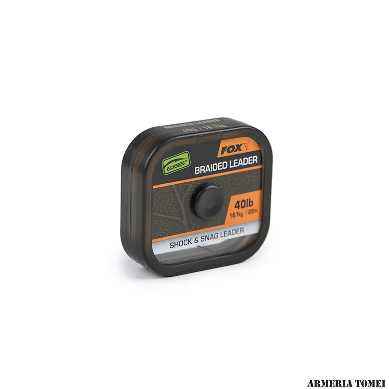 FOX - EDGES™ BRAIDED LEADER SHOCK & SNAG LEADER NATURALS 40lb 18.1kg/20m - immagine 3