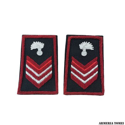 CARABINIERI - TUBOLARI APPUNTATO SCELTO RICAMATI IN CANOTTIGLIA (NERI)