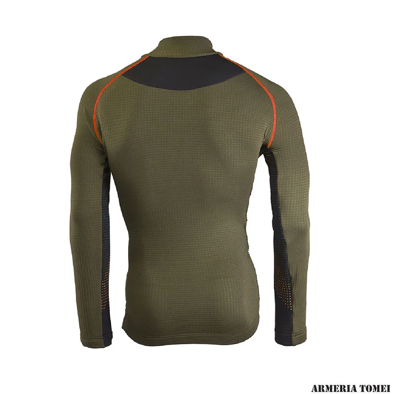 X TECH - FELPA CON ZIP INTERA COMPASS Verde - immagine 2