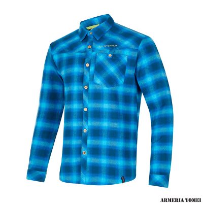 CAMICIA - LA SPORTIVA - RAMBLER FLANNEL SHIRT M Storm Blue/Lime Punch