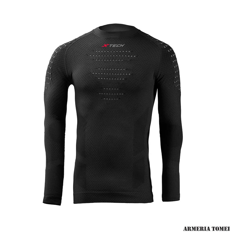 X TECH - MAGLIA VIPER GIROCOLLO NERO