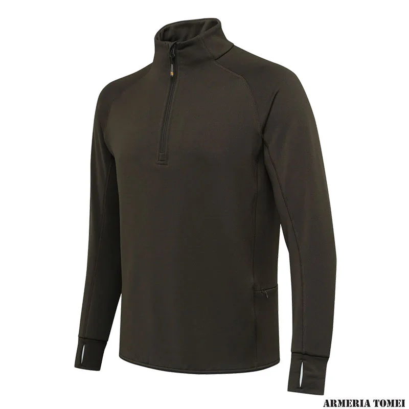 PILE - BERETTA - STRETCH TECH HALF ZIP FLEECE Green Moss