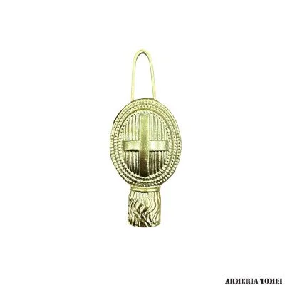 NAPPINA CAPPELLO ALPINO DORATA CON CROCE SABAUDA