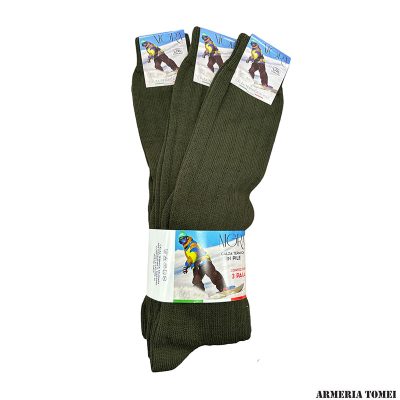 NIGRA - CALZE TERMICHE IN PILE (CONF. 3 PAIA) ART. ALPINO COL. KAKI