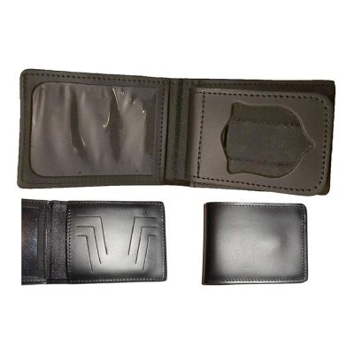 PORTAFOGLIO IN PELLE POLIZIA CON PLACCA ESTRAIBILE