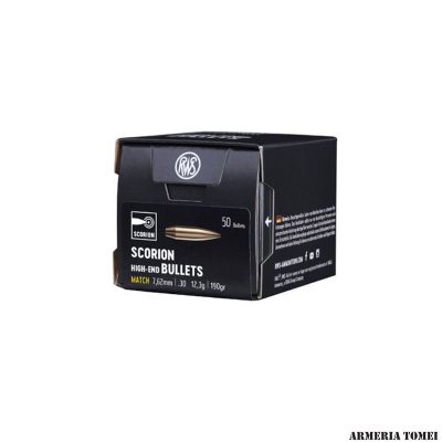 PALLE DA RICARICA - RWS - SCORION 7,62mm | .30 • 12,3g | 190gr MATCH (50 PZ)