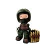 STATUETTA SOLDATO AMERICAN CORPS MUNIZIONI 16CM