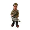 STATUETTA SOLDATO AMERICAN CORPS MINIGUN 29CM
