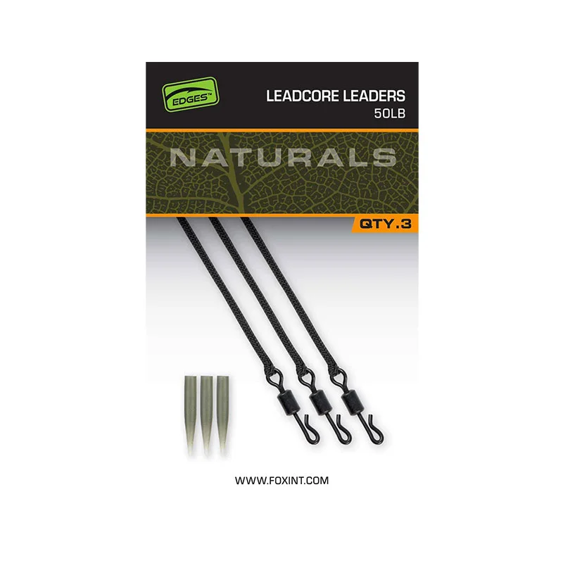 FOX - EDGES™ LEADCORE LEADERS 50LB NATURALS (3pz)