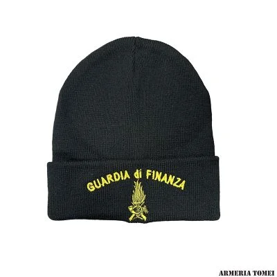 CAPPELLO LANA - GUARDIA DI FINANZA CON SCRITTA RICAMATA (NERO)