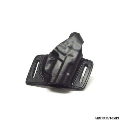 VEGA HOLSTER - FONDINA CUOIO DA CINTURA APERTA - SGANCIO REGOLABILE LARGE AUTO/BERETTA 92,98/TAURUS PT92/TANFOGLIO FORCE/CZ 75/85