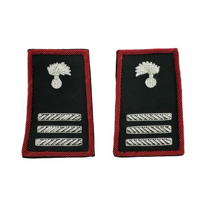 CARABINIERI - COPPIA TUBOLARI MARESCIALLO CAPO RICAMATI IN CANOTTIGLIA (NERI)