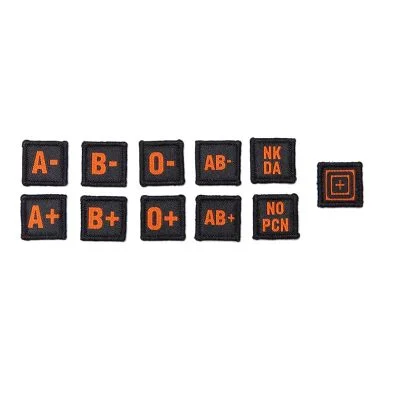 5.11 - MORALE PATCH BLOODY TYPE PATCH KIT 511 Scope Orange (11pz)