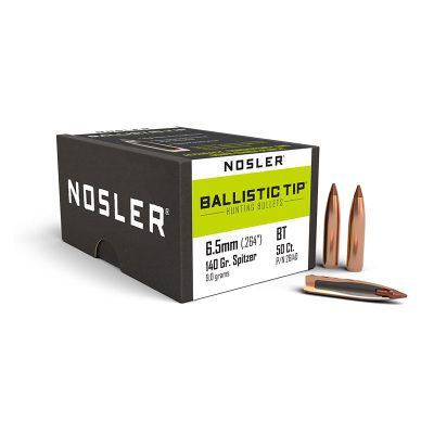 PALLE - NOSLER - BALLISTIC TIP 6.5mm Caliber (.264") Spitzer 140gr (9.0 grams) (50pz)
