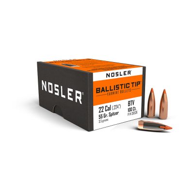 PALLE - NOSLER - BALLISTIC TIP 22 Cal (.224") BTV 55gr Spitzer (3.5 grams) (100pz)