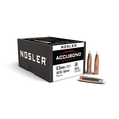 PALLE - NOSLER - ACCUBOND 6.5mm caliber (.264") Spitzer 140gr (9.0 grams) (50pz)
