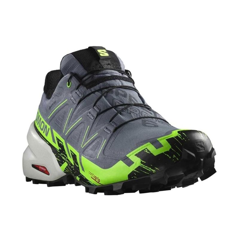 SALOMON - UOMO - SPEEDCROSS 6 GTX Fint Stone/Green Gecko/Black - immagine 3