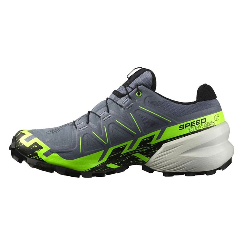 SALOMON - UOMO - SPEEDCROSS 6 GTX Fint Stone/Green Gecko/Black - immagine 4