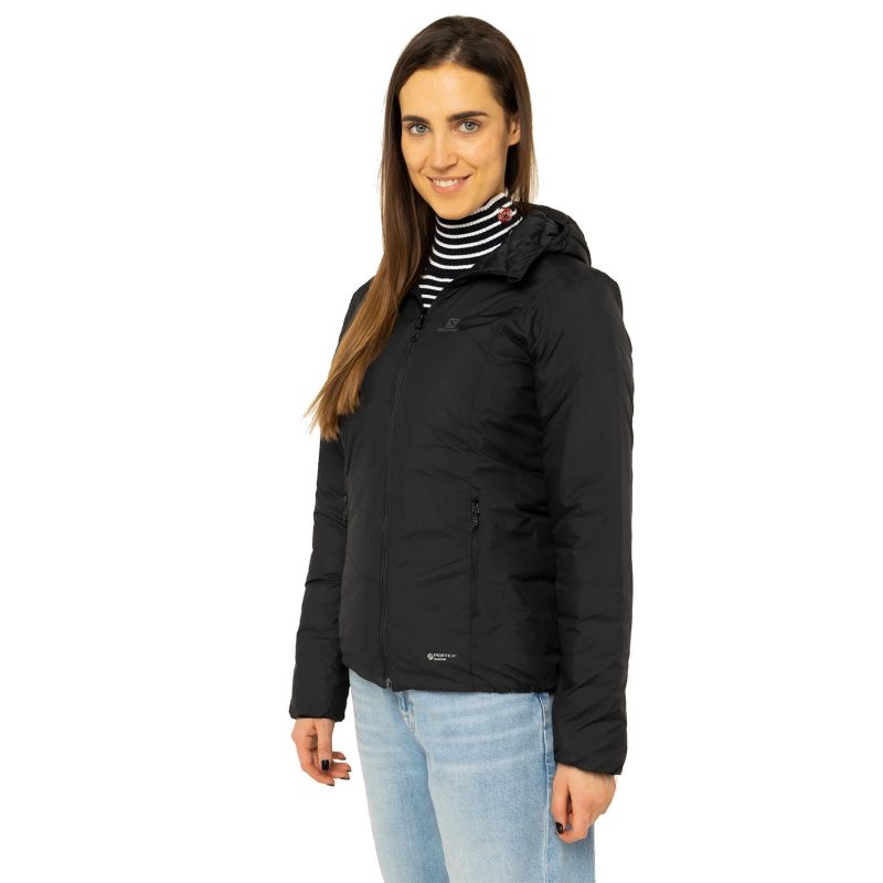 GIACCA - SALOMON - DONNA - DRIFTER LOFT HOODIE W Black INSULATED JACKET - immagine 3