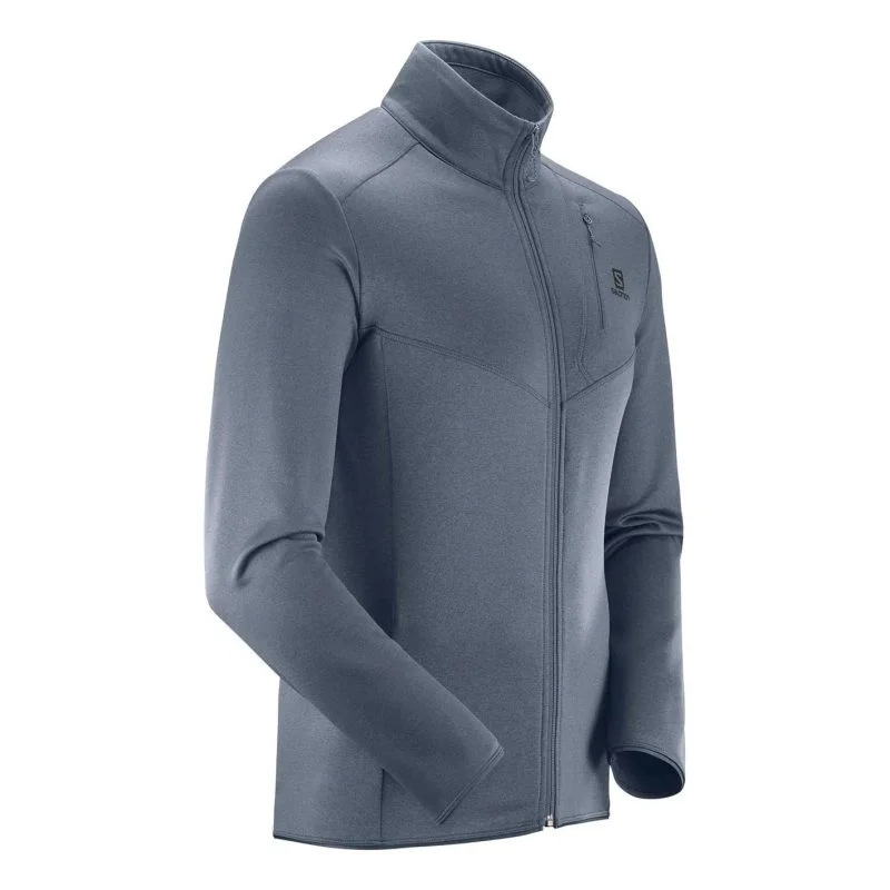 MAGLIA/PILE - SALOMON - UOMO - DISCOVERY FZ M Ebony MIDLAYER JACKET - immagine 3