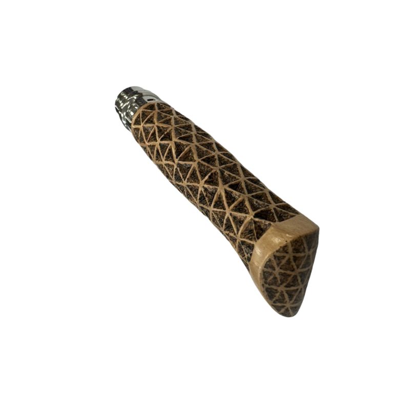 COLTELLO - OPINEL -  N.8 INOX INTAGLIATO/PIROGRAFATO A MANO - immagine 4