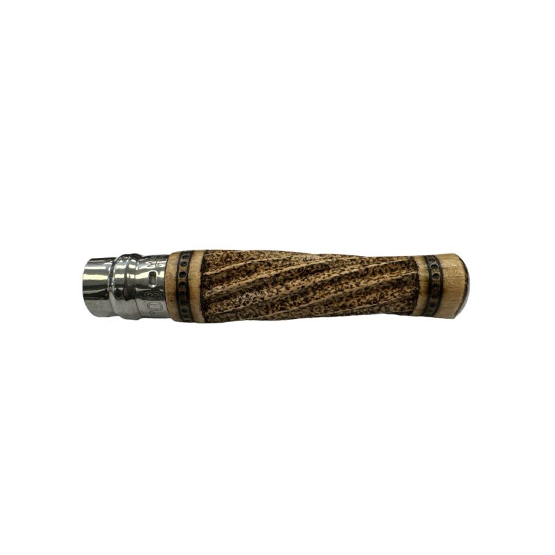 COLTELLO - OPINEL -  N.9 INOX INTAGLIATO/PIROGRAFATO A MANO - immagine 4