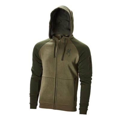BROWNING - FELPA SWEATSHIRT ZIP SNAPSHOT TWO TONES GREEN