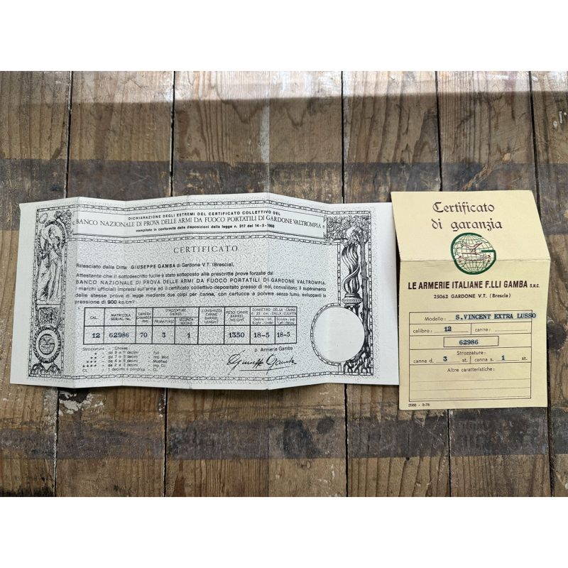 USATO - DOPPIETTA - F.LLI GAMBA MOD. S. VINCENT EXTRA LUSSO cal. 12 - immagine 10