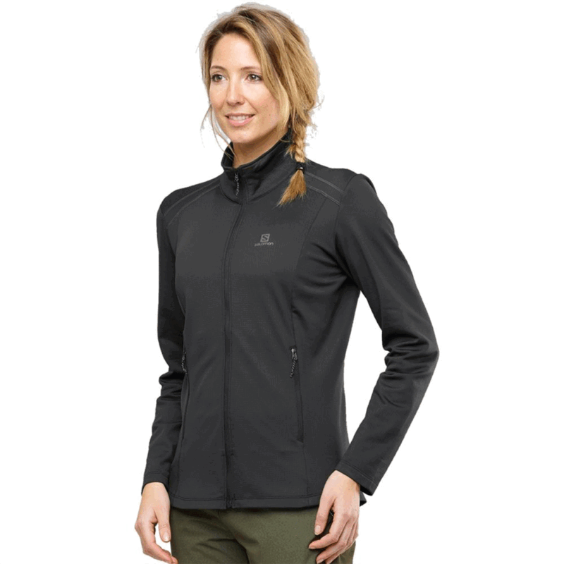 MAGLIA/PILE - SALOMON - DONNA - DISCOVERY LT FZ W Black MIDLAYER JACKET - immagine 3