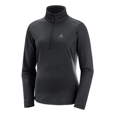 MAGLIA/PILE - SALOMON - DONNA - DISCOVERY LT HZ W Black MIDLAYER HALF ZIP/NECK