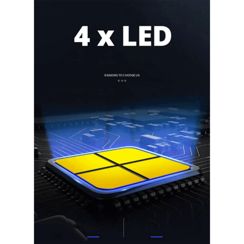 TORCIA A 4 LED ALTA ILLUMINAZIONE - immagine 2