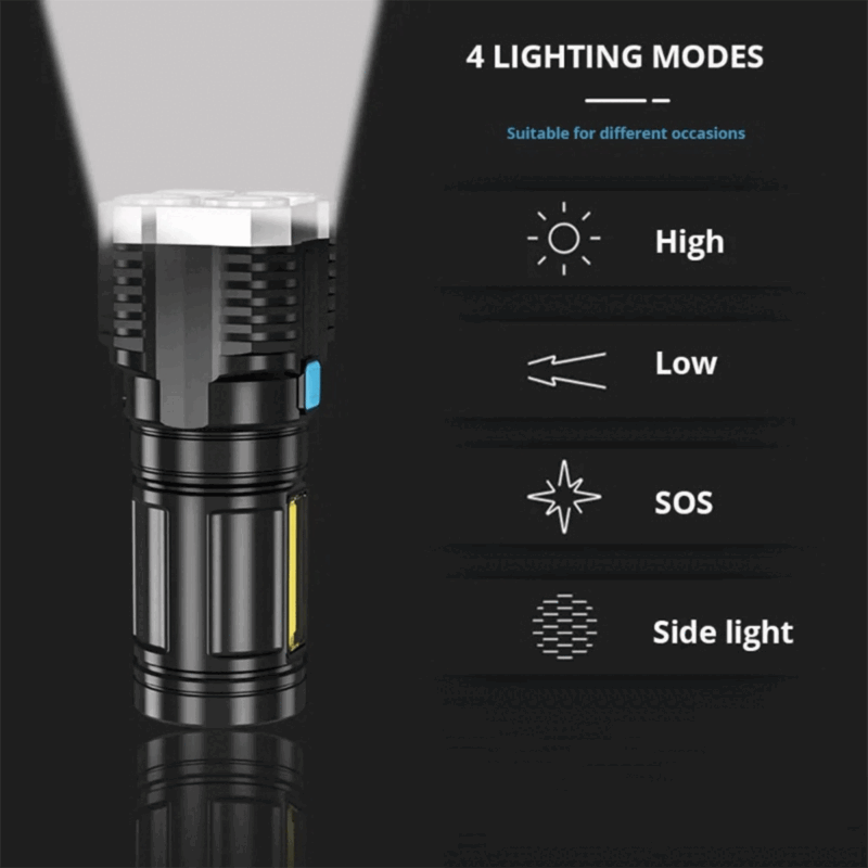 TORCIA A 4 LED ALTA ILLUMINAZIONE - immagine 3