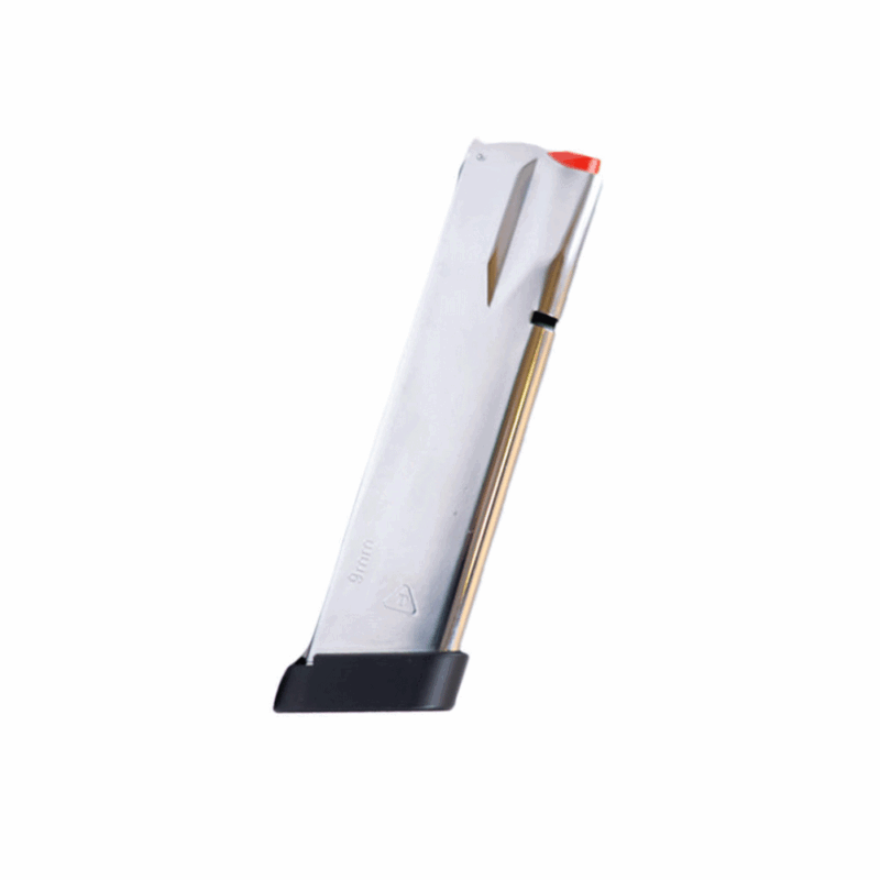 CARICATORE - TANFOGLIO CAL. 9mm CROMATO CON PAD IN ALLUMINIO BLACK X STOCK III - immagine 2